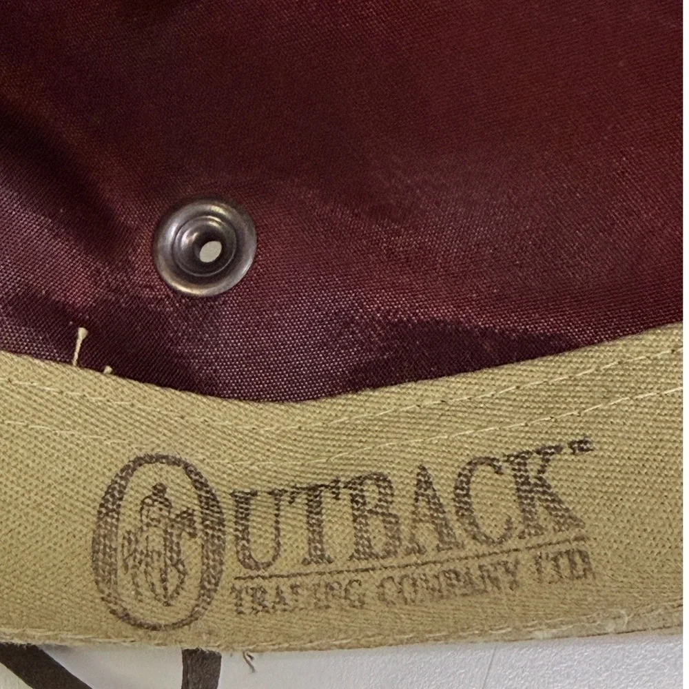 Outback‎ Trading Co Wallaby Oilskin Hat Olive Green Medium Made in USA 1480